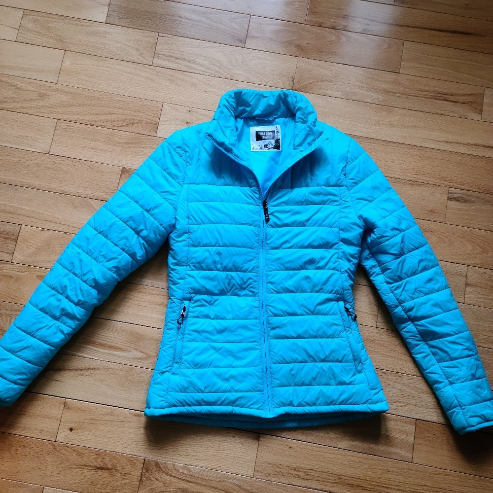 Light Blue Puffer Women's Jacket Size Small